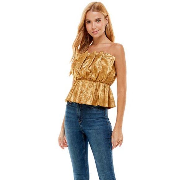 Strapless Metallic Top - Picture 3 of 3